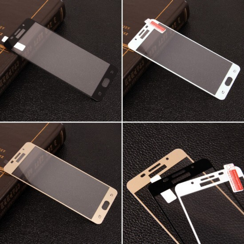 Защитное стекло для Samsung Galaxy A5 (2016) на полный экран, 009288 Черный