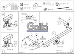 Фаркоп оцинкованный Galia M129C для Mazda CX-5 2012-2017, 2017-(паспорт и сертификат в комплекте)(без электрики)