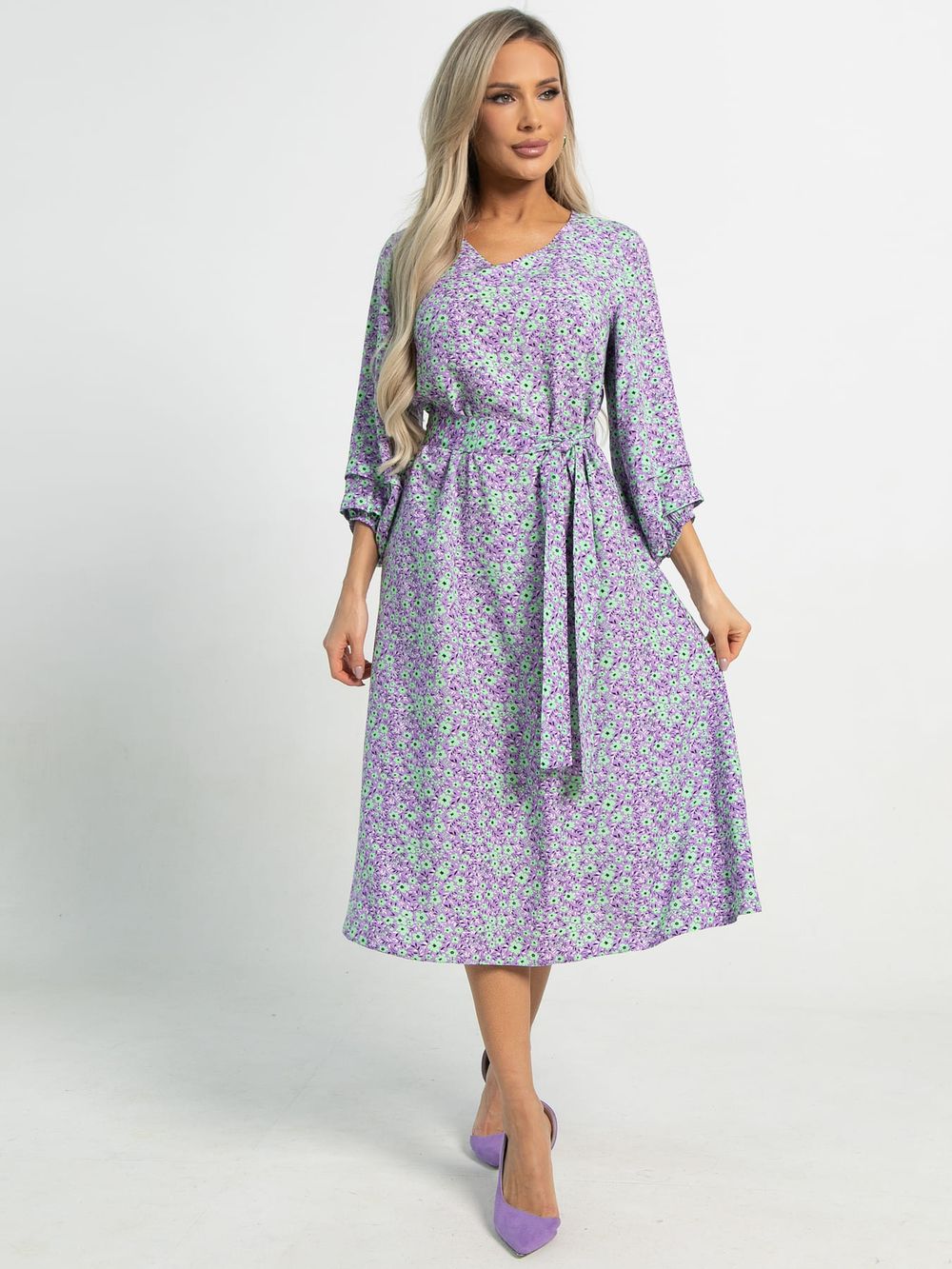Платье Джасти (сиренево-зеленое) П15724-4М LT Collection