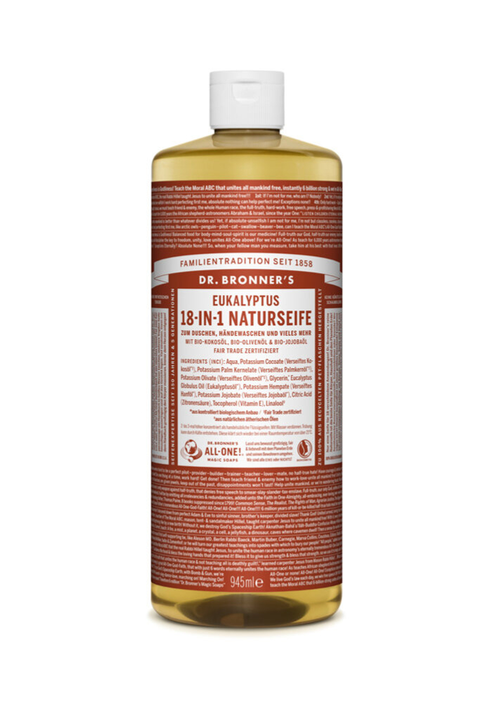 Натуральное мыло Dr. Bronner’s 18 в 1 с эвкалиптом, 945 мл.