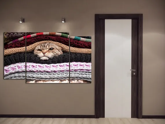 Модульная картина "Кот в тепле"