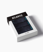 Мужские трусы шорты Atlantic, набор из 3 шт., хлопок, тёмно-синие, 3MH-224