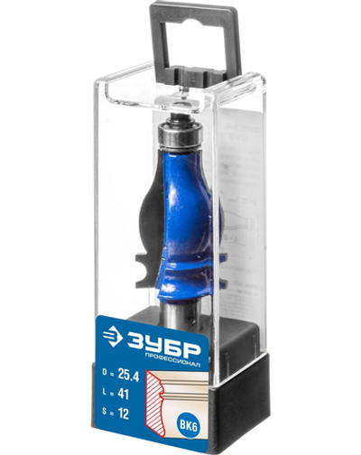 ЗУБР 25.4 x 41 мм, хвостовик 12 мм, фреза кромочная фигурная №5, Профессионал (28716-25.4)