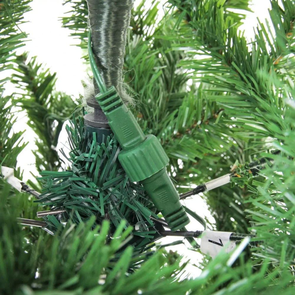 Ёлка «Свет в ночи» 150 см, ПВХ (600 веток) 220 ламп LED (свечение-Теплый белый)