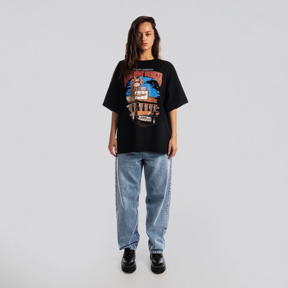 Купить Футболка Dissident Twin Palms Cafe черная Футболка Dissident Twin Palms Cafe черная