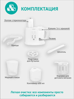 Многофункциональный кухонный комбайн Miniland Chefy 6 в 1