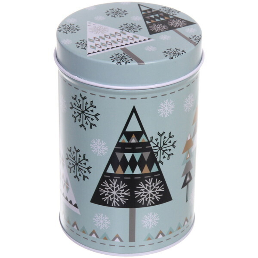 Банка жестяная «Снежинка» 600мл 8,6*13см