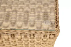 "Капучино" журнальный столик из искусственного ротанга, цвет соломенный