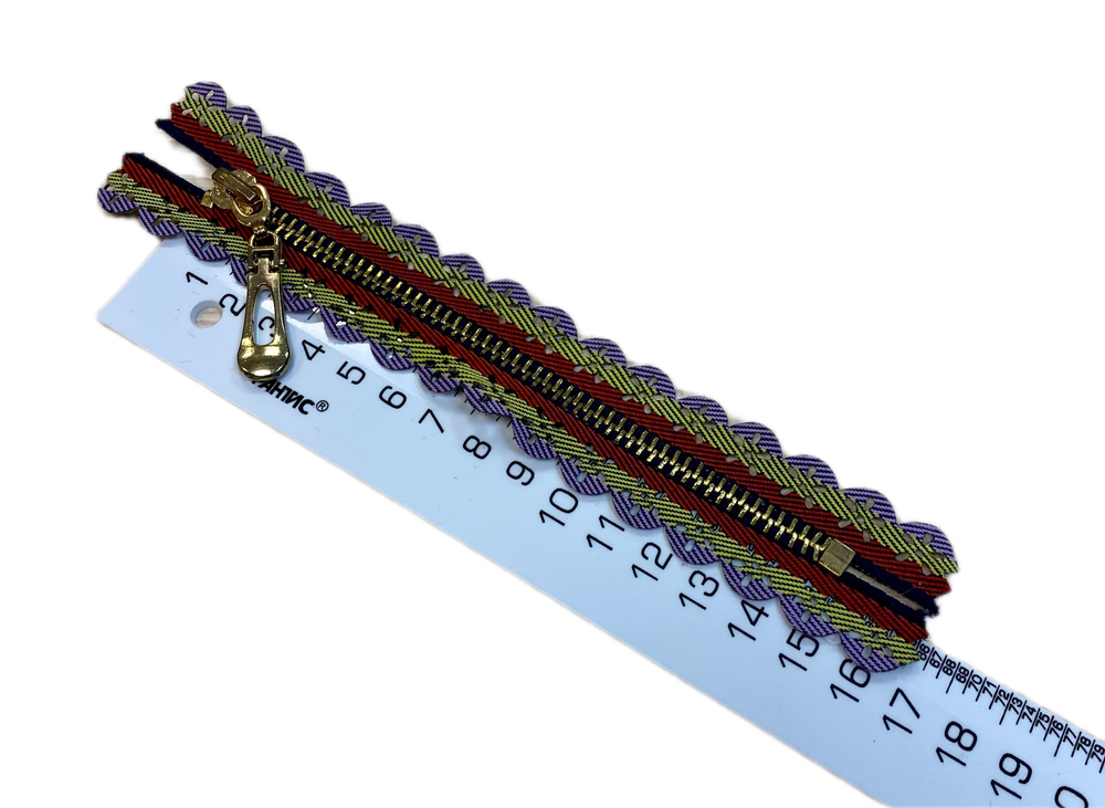 Застежка-молния декоративная металл №5 16см