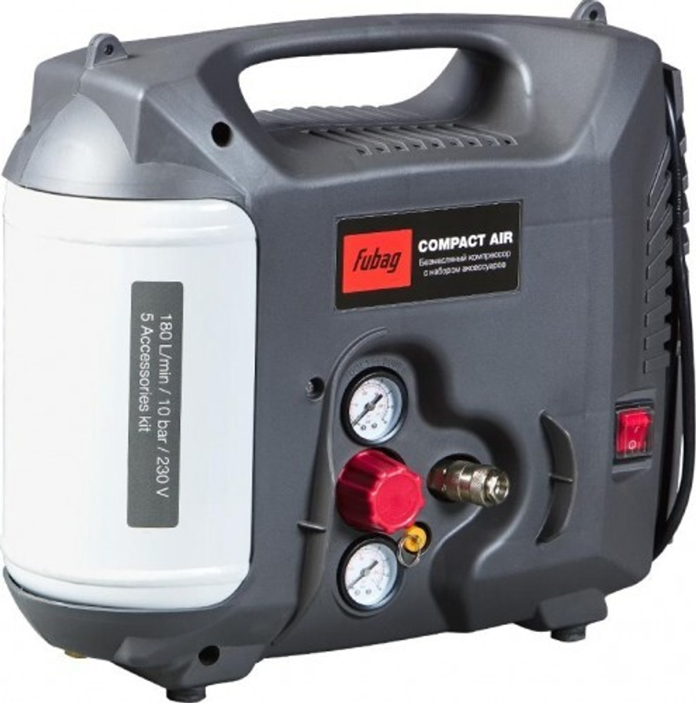 Компрессор поршневой безмасляный FUBAG Compact Air + набор из 5 предметов 6412320