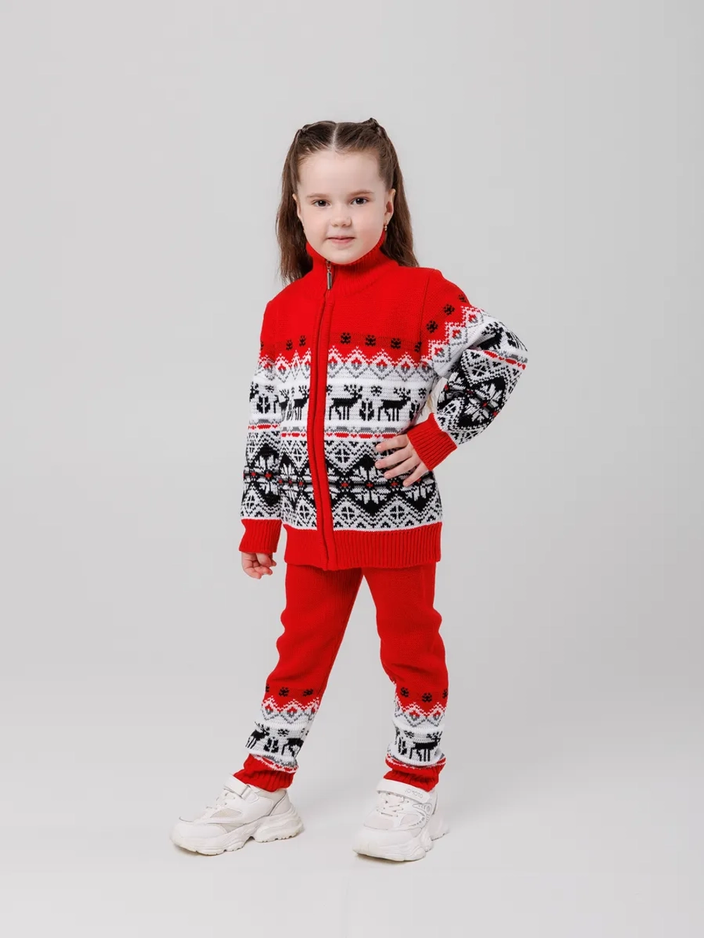 Кофта вязаная на молнии "Северное сияние"