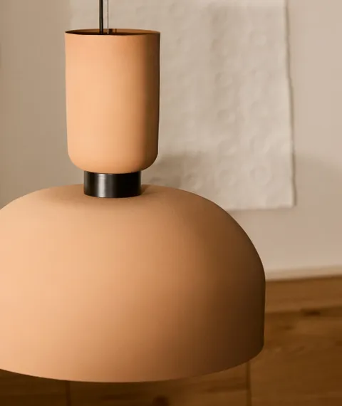 Подвесной светильник Nibla Ø40 см, терракотовый металл