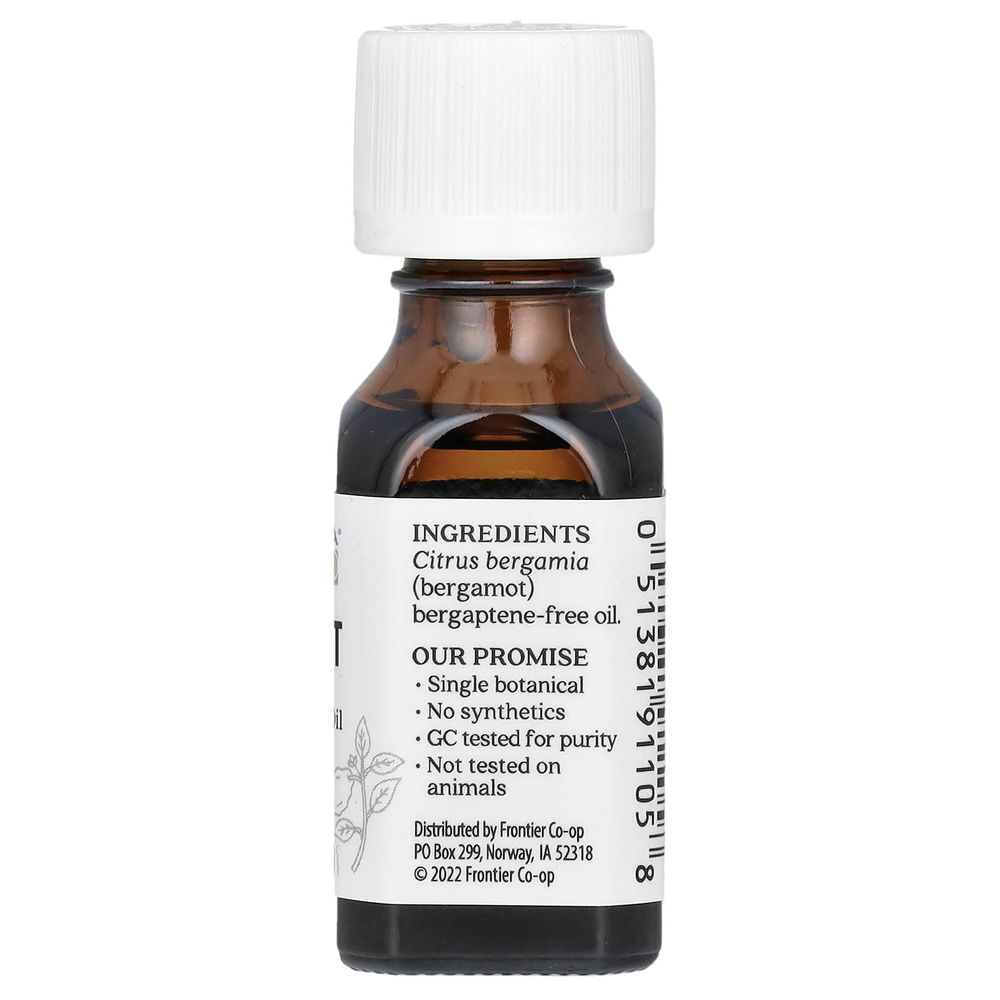 Aura Cacia, Бергамот, без бергаптена, поднимает настроение, 0,5 жидких унций (15 мл)