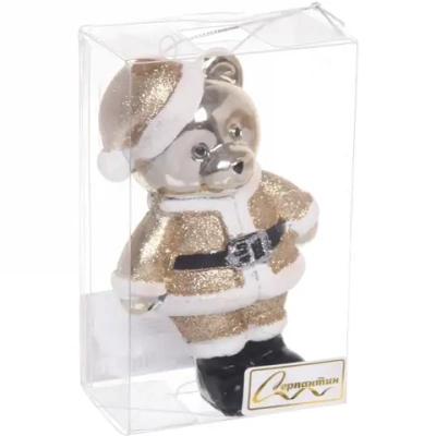 Ёлочная игрушка «Волшебный медвежонок» 8*5*12 см, шампань