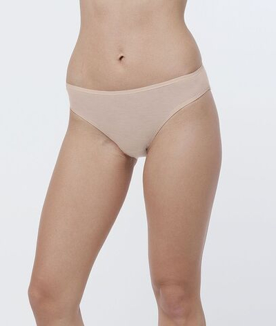 Базовые хлопковые трусики-слипы средней посадки (Размер: 50) (Цвет: пудровый)