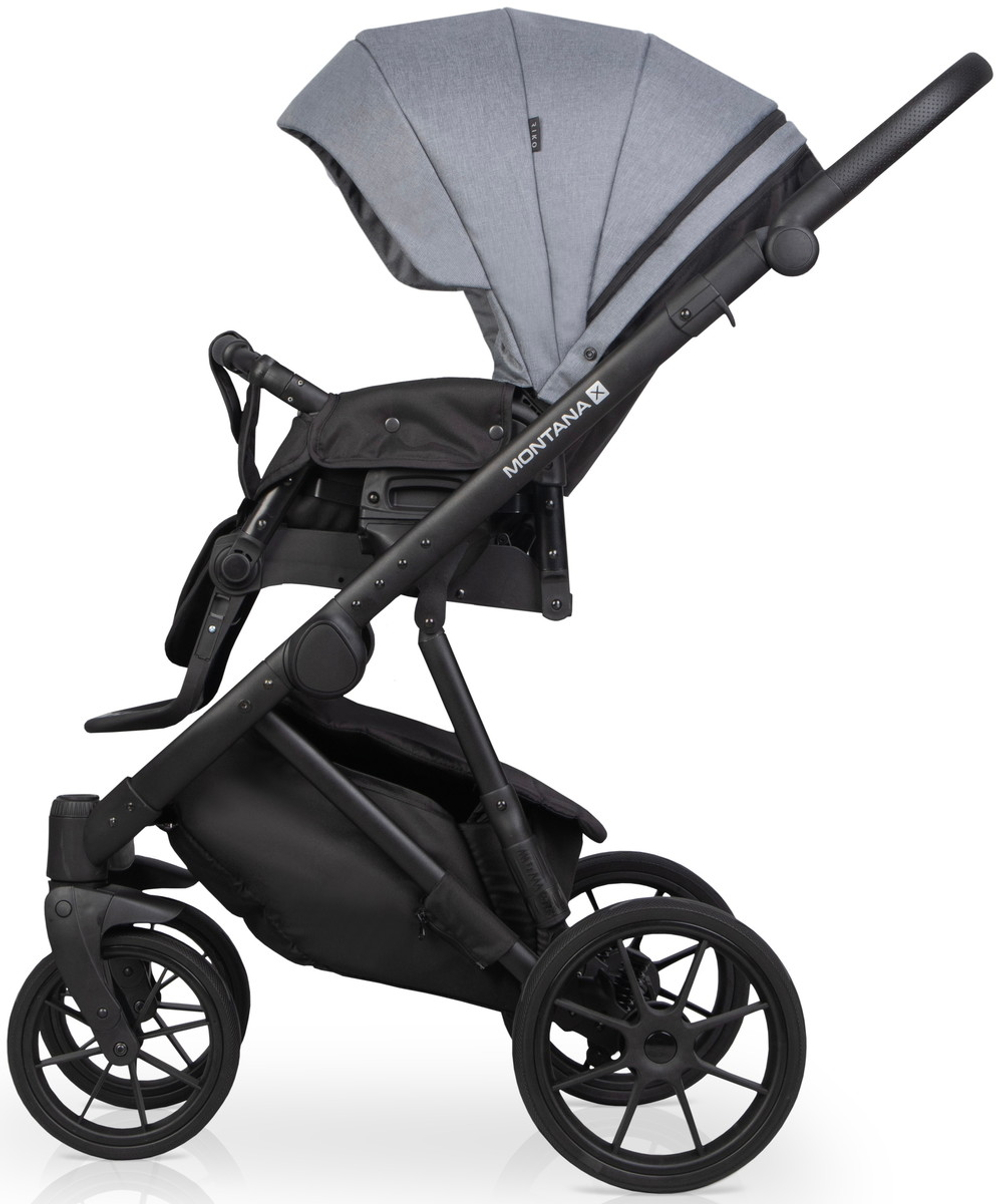 Детская коляска Riko Basic Montana Plus X 2 в 1 40 Graphite (графит+серый)
