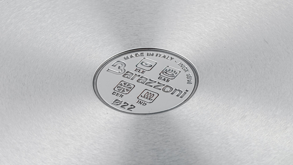 Кастрюля высокая с крышкой 6л Barazzoni Prestige