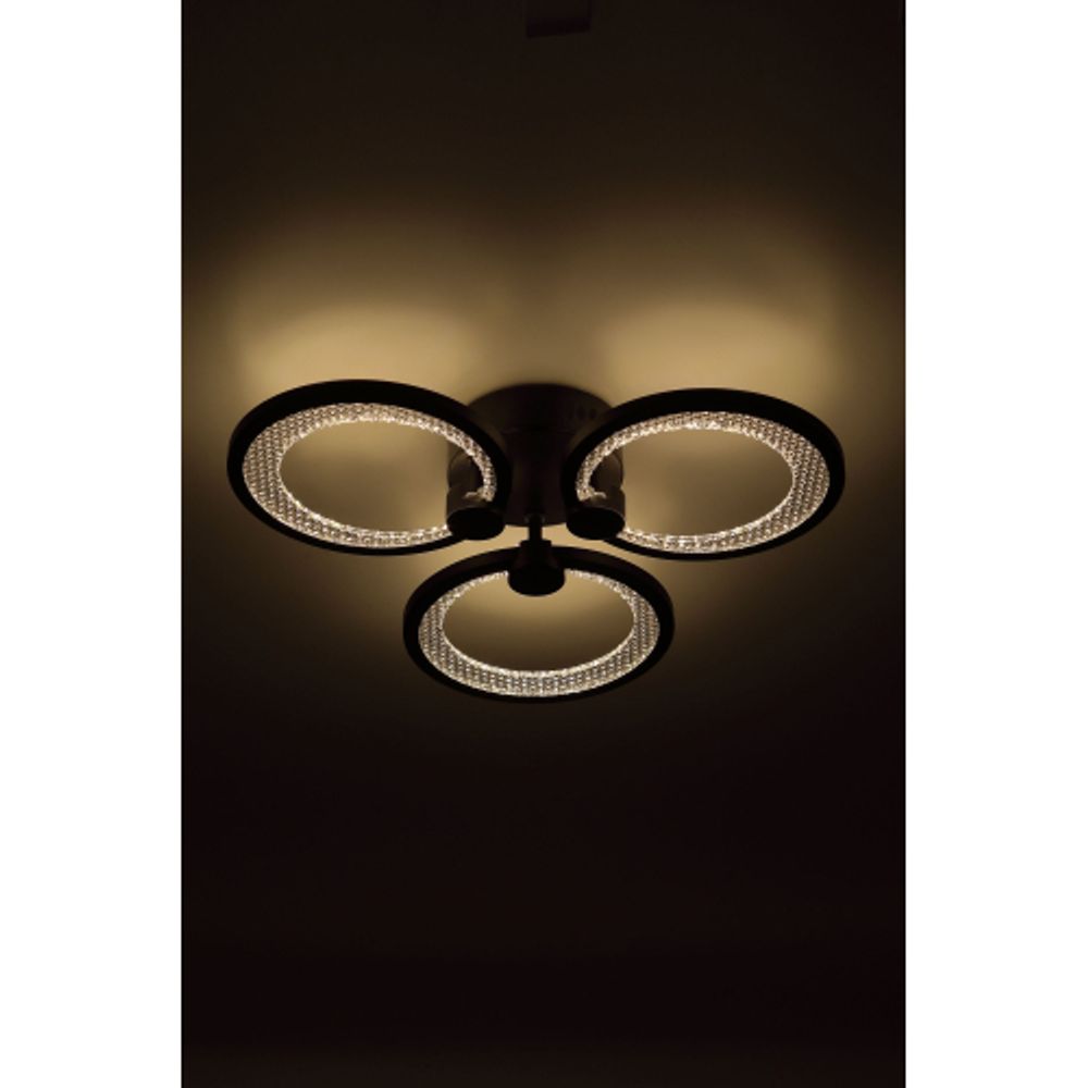 Светильник потолочный светодиодный ЭРА Модерн Odry CLL-1-46W 3K-6,5K RC BK с ДУ черный