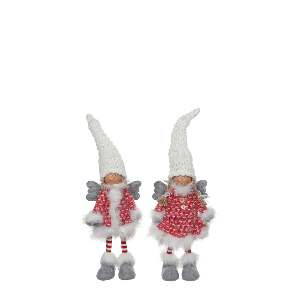 Ангел 16х8х39см House of Seasons белый/красный в ассортименте 2 вида