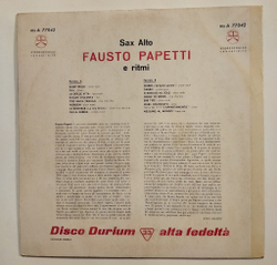 Винтажная виниловая пластинка LP Fausto Papetti Sax Alto E Ritmi (Italy 1960)