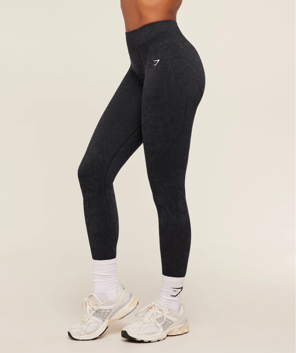 Леггинсы GYMSHARK Adapt Animal X Whitney Leggings Black