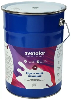 Краска по металлу 3в1 Svetofor D4 Белый (0,9 кг) алкидная, быстросохнущая, полуматовая, грунт-эмаль по ржавчине