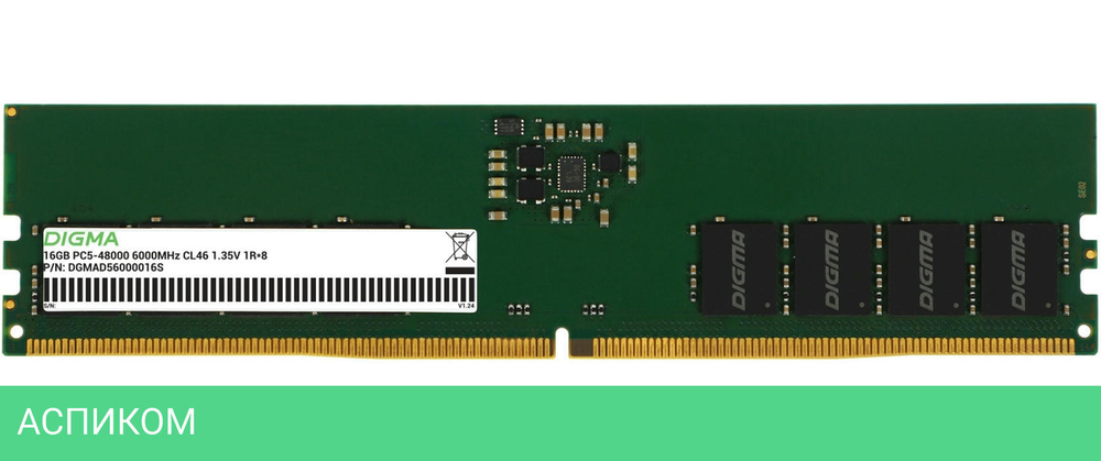 Оперативная память Digma 16GB DDR5 (DGMAD56000016S)