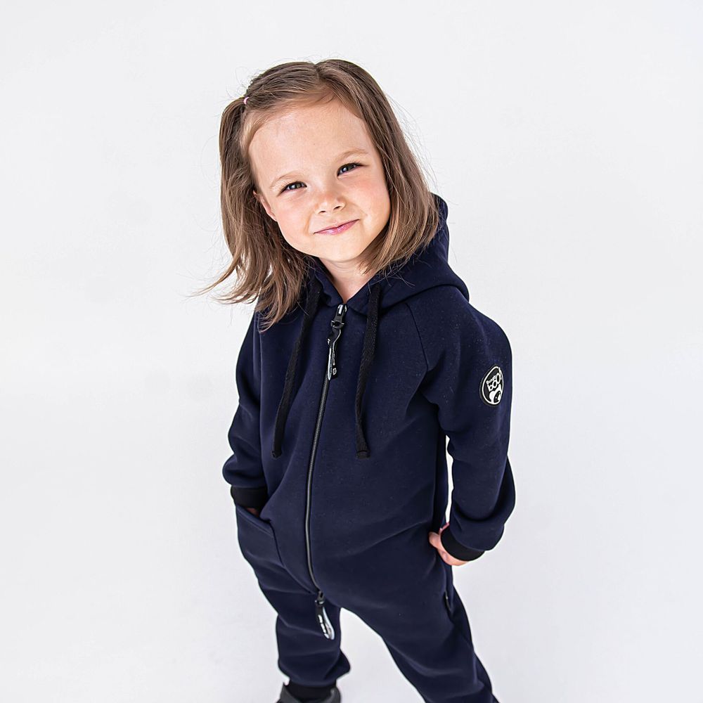 Комбинезон с накладным карманом "Ежевика" утепленный