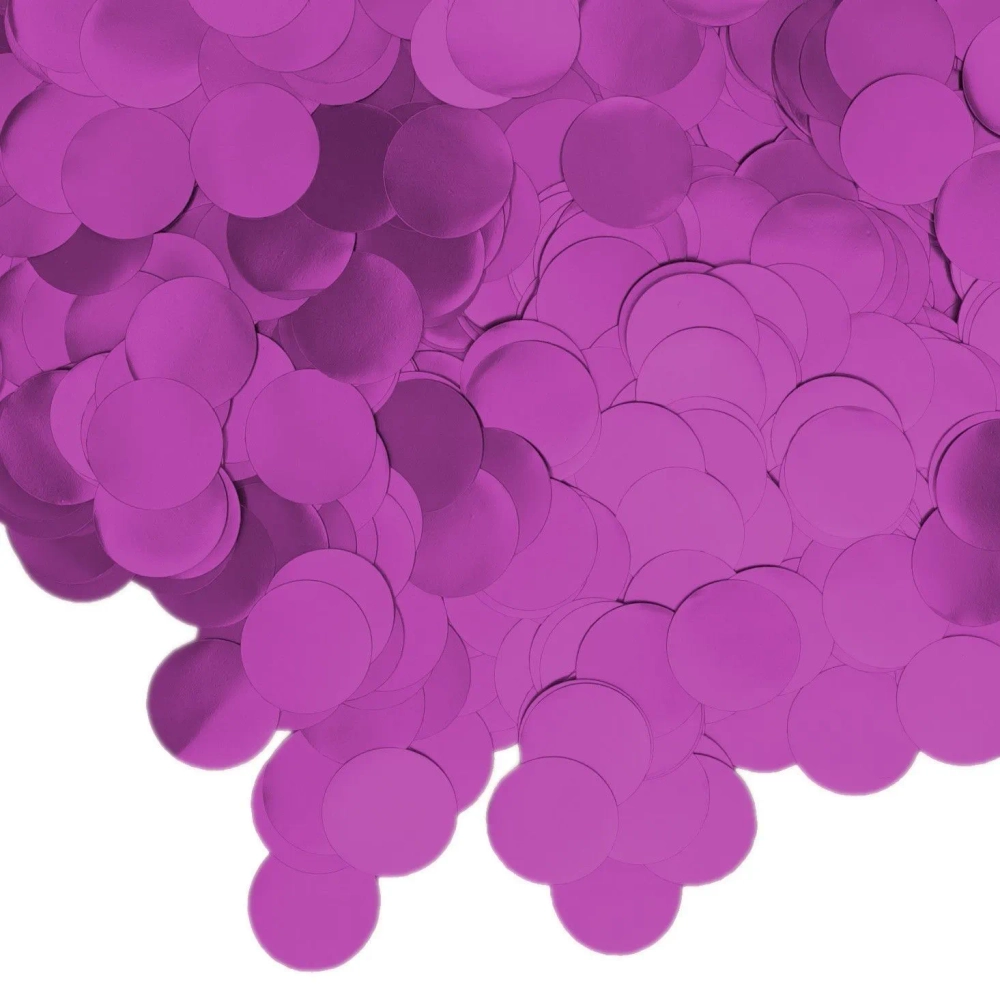 Латексный шар с крупным фуксия конфетти, хром, 36 см