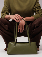 Женская кожаная сумка DBR 31127 зеленая водоросль