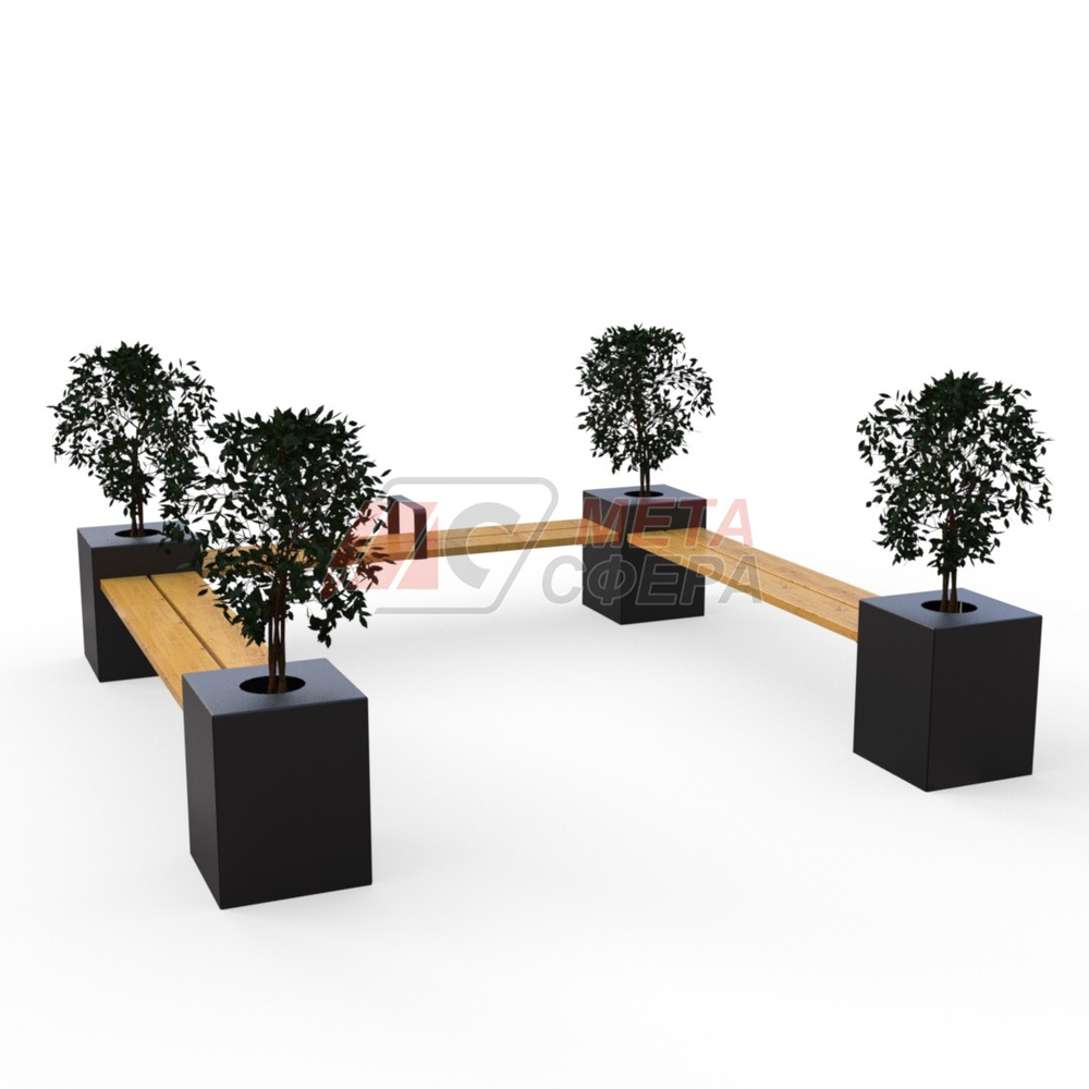 Скамейка CENTRAL П-образная