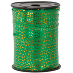 Лента 5ммХ230м зеленая рис Звезды золот