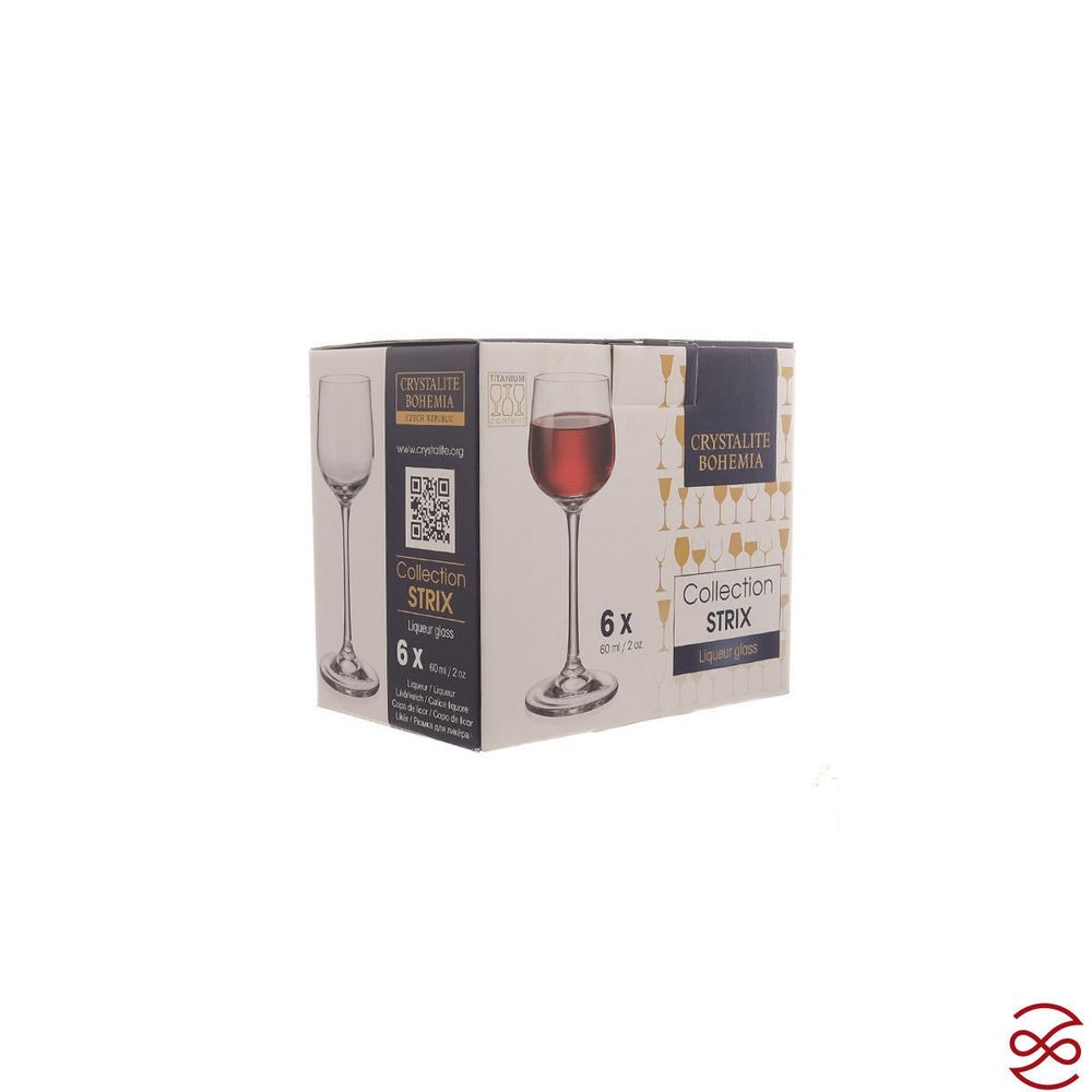 Набор рюмок Crystalite Bohemia Strix/Dora 60 мл (6 шт)
