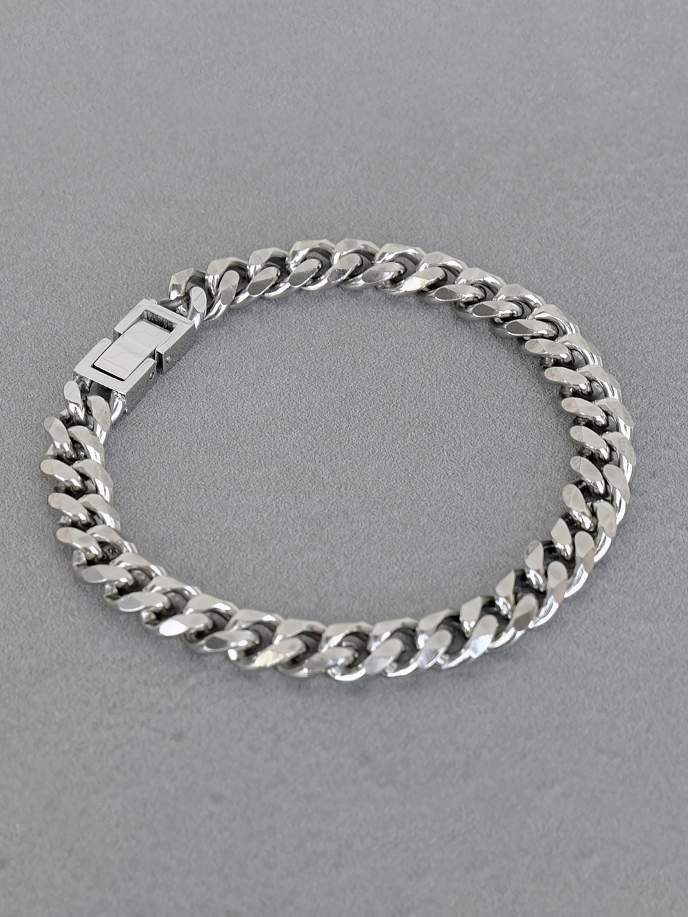 Мужской браслет из стали, панцирное плетение