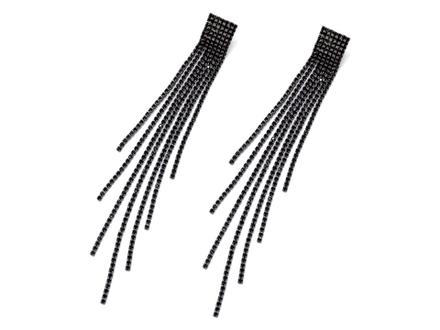 Серьги Вечерние 15см, со стразами