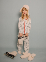 Пижама с воротником Mjölk Green Stars