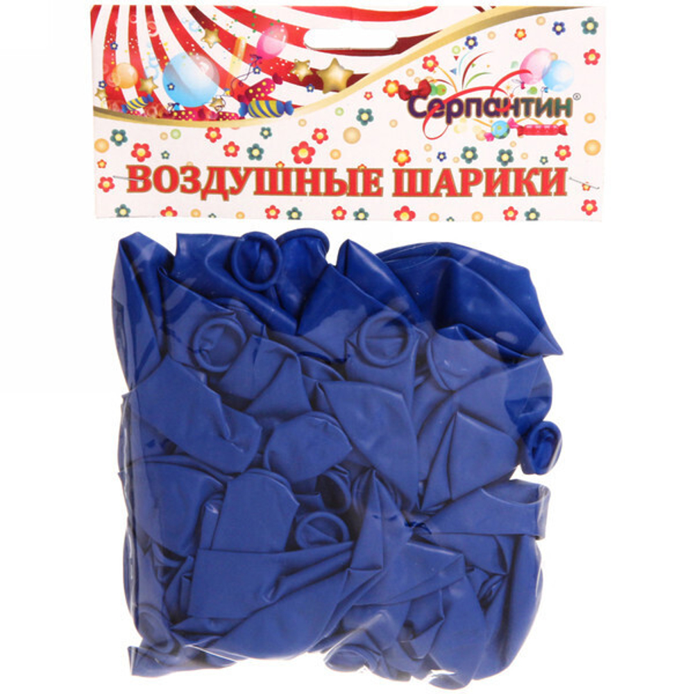 Воздушные шары 50 шт, 10»/25см Морские приключения (синий)