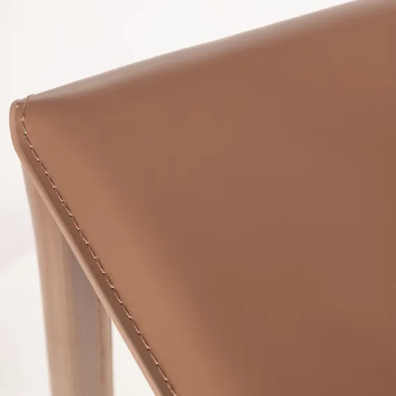 Стул полубарный Rolf, кожа капучино