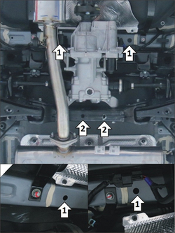 Защита Зад. дифференциала. 2 мм, Сталь. для KIA Sportage 2016-2018, KIA Sportage 2018-2022, Hyundai Tucson 2018-2021 MOTODOR.01041