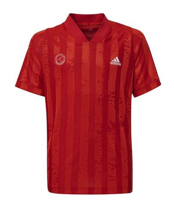 Футболка для мальчика теннисная Adidas Freelift Tee E - алый/сигнально-розовый