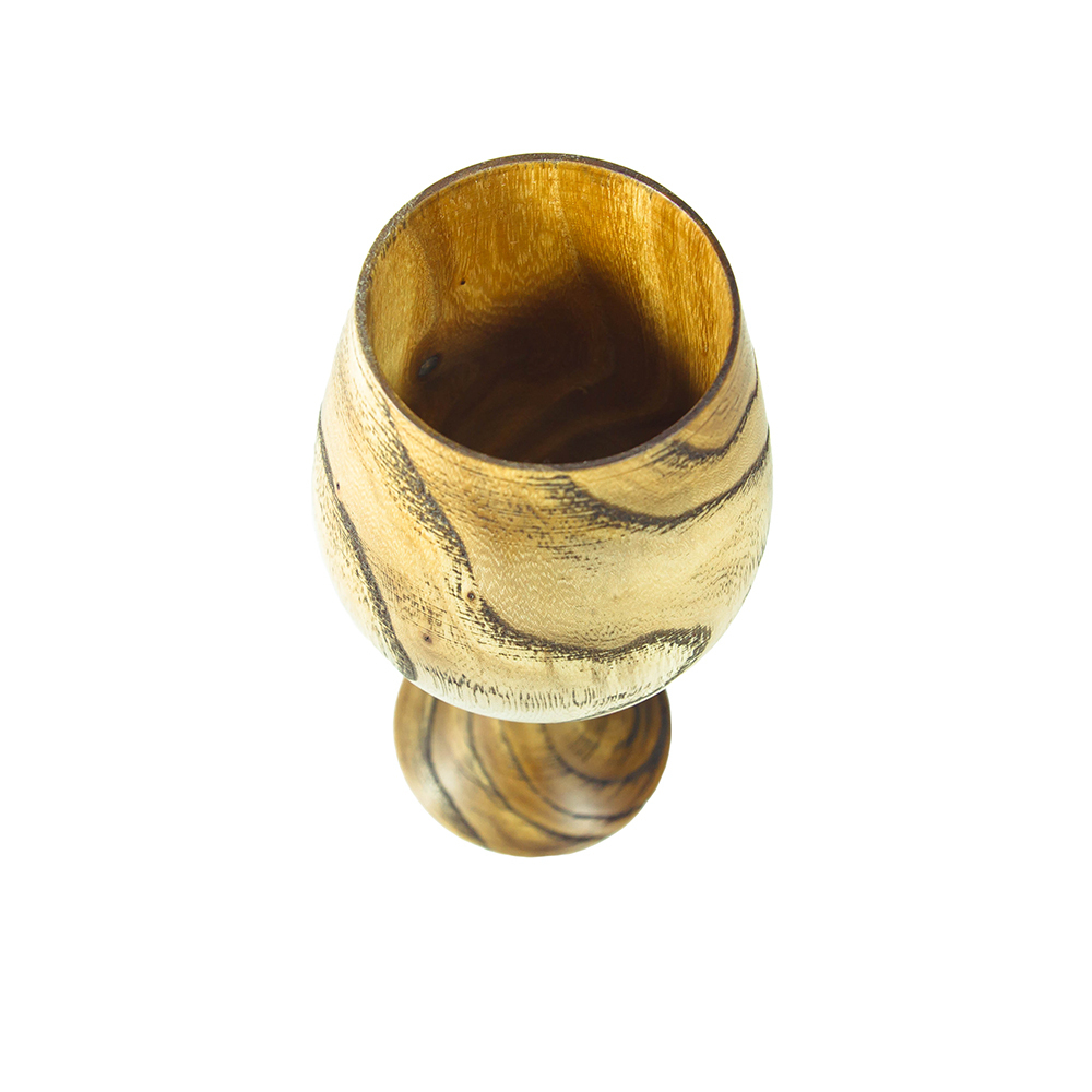 Деревянный бокал для вина - фужер из дерева Сибирский вяз - G1
