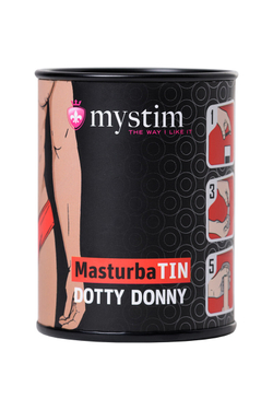 Мастурбатор MasturbaTIN Dotty Donny, TPE, белый, 4,5 см