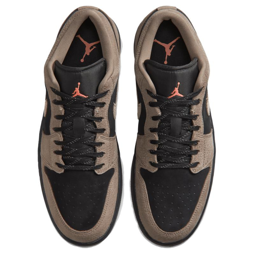 Jordan Air Jordan 1 Cushioning Low top Vintage Basketball Shoes Unisex Brown Black