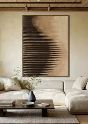 Постер Sharp 120х90 см, коричневый, бежевый