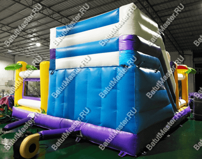 Коммерческий батут "Белый клык" с механизированной головой, размер 6*6*3,5 м