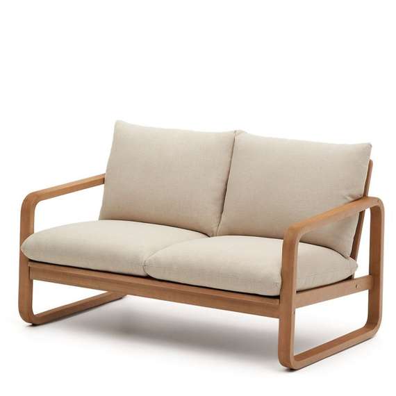 Уличный двухместный диван Sacaleta из массива эвкалипта