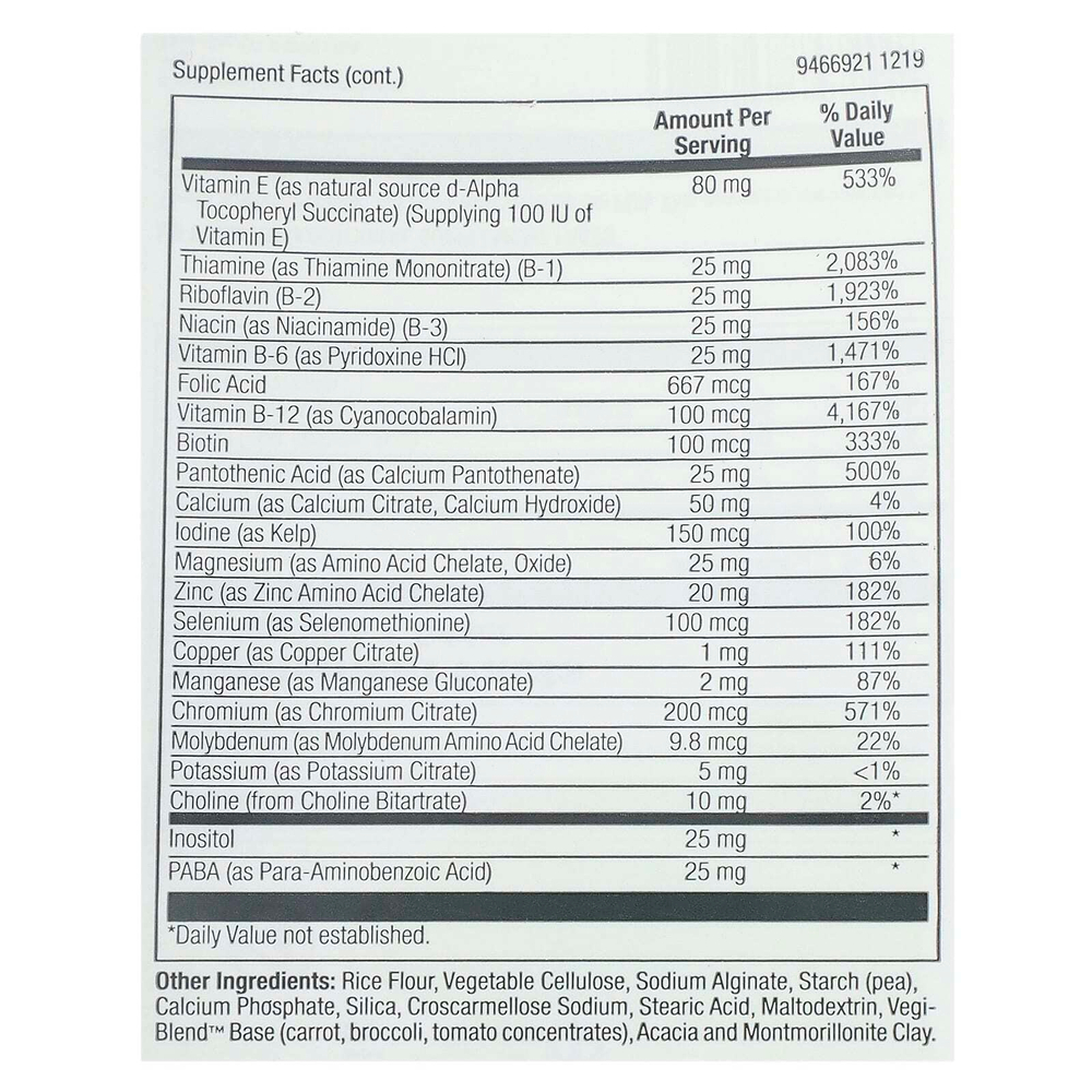 VegLife, Vegan One Multi, мультивитаминный комплекс, без железа, 60 таблеток