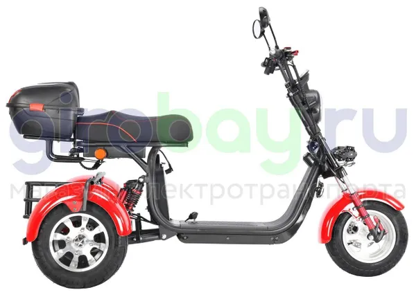Электроскутер CityCoco WHITE SIBERIA PRO TRIKE 3000W (Красный) фото 5 фото №10