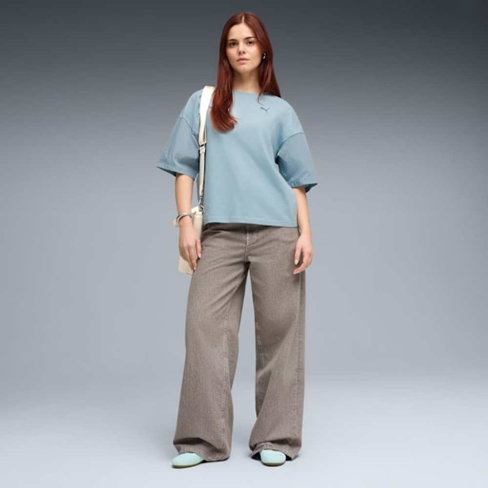 PUMA Женские кроссовки-балетки Speedcat Suede, голубой