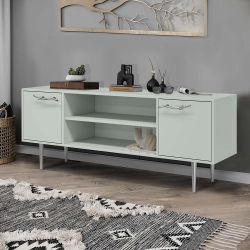 Тумба под ТВ Арт Колор matte 155см Стайл Сильвер Серый дым матовый